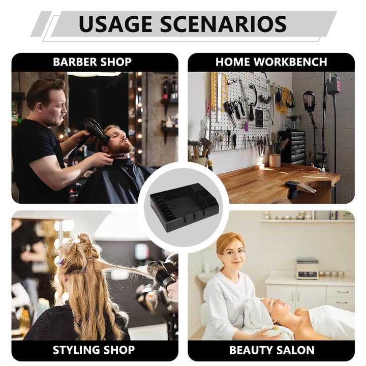 BarberTop Barber Clippers Tray Station Hair Trimmer Holder Multifunctional Razors Case Stylist Hairdressing Combs Clips Scissors Holder(12.87" X 8.9") - Image 3